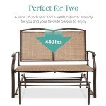 Outdoor 2-Person Patio Swing Glider Bench