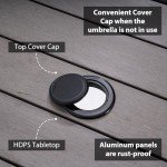 36" Outdoor Wicker Bar Table with Umbrella Hole