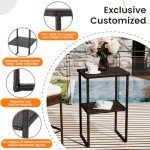 Sundale 36” Wicker Bar Table for Patios