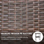 36" Outdoor Wicker Bar Table with Umbrella Hole