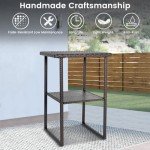 Sundale 36” Wicker Bar Table for Patios