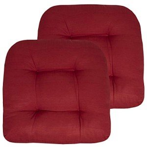 Comfortable Red Patio Chair Cushions - 2 Pack
