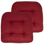 Comfortable Red Patio Chair Cushions - 2 Pack