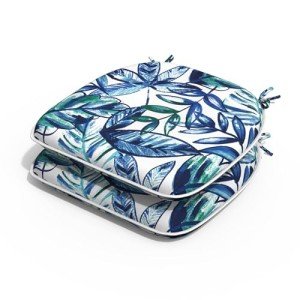 Elephant Print Outdoor Chair Cushions Set of 2