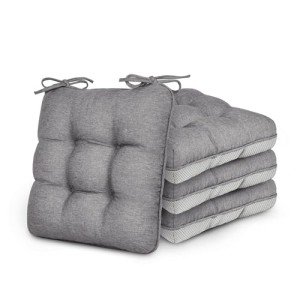 Memory Foam Chair Cushions for Indoor/Outdoor 4-Pack