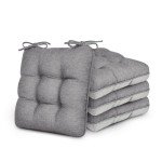 Memory Foam Chair Cushions for Indoor/Outdoor 4-Pack
