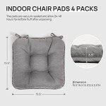 Memory Foam Chair Cushions for Indoor/Outdoor 4-Pack