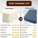 Topotdor Waterproof Patio Chair Cushions - 2 Pack