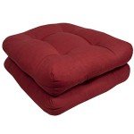 Comfortable Red Patio Chair Cushions - 2 Pack