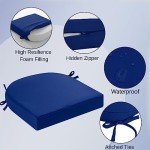 Thick Waterproof Outdoor Chair Cushions - Set of 2