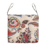 2-Pack Wicker Chair Cushions - Khaki Floral