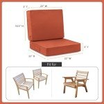 Favoyard Waterproof Deep Seat Patio Cushion Set
