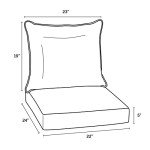 Sapphire Blue Rain-Proof Deep Seat Cushion Set