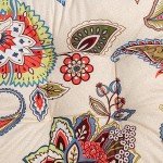 2-Pack Wicker Chair Cushions - Khaki Floral