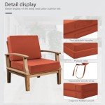 Favoyard Waterproof Deep Seat Patio Cushion Set