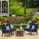 Sapphire Blue Rain-Proof Deep Seat Cushion Set