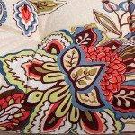 2-Pack Wicker Chair Cushions - Khaki Floral