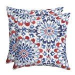 Clark Blue Outdoor Toss Pillow Set of 2
