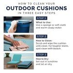 Sapphire Blue Rain-Proof Deep Seat Cushion Set