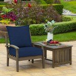 Sapphire Blue Outdoor Deep Seat Cushion Set