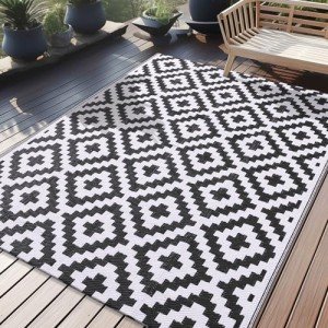 OLANLY 5x8 ft Waterproof Reversible Outdoor Rug