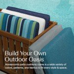 Blue and White Stripe Outdoor Seat Cushion Set