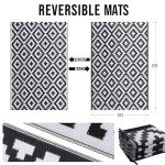OLANLY 5x8 ft Waterproof Reversible Outdoor Rug