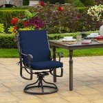 Sapphire Blue Outdoor Dining Chair Cushion, 20"x20