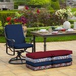 Sapphire Blue Outdoor Dining Chair Cushion, 20"x20