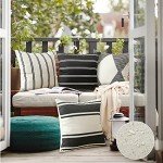 4 Waterproof Outdoor Throw Pillow Covers - Black