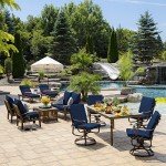 Sapphire Blue Outdoor Dining Chair Cushion, 20"x20