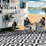 OLANLY 5x8 ft Waterproof Reversible Outdoor Rug