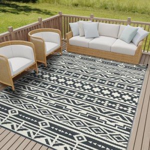 HUGEAR 6'x9' Waterproof Outdoor Patio Rug