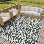 HUGEAR 6'x9' Waterproof Outdoor Patio Rug