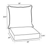 Sapphire Blue Outdoor Deep Seat Cushion Set