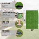 Indoor Outdoor Faux Grass Rug - 5'3" x 8'2
