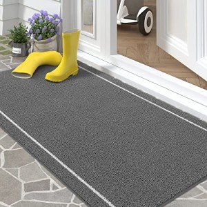Waterproof Outdoor Welcome Mat - 17"x29" Grey