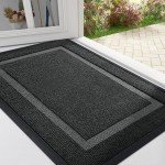 OLANLY Waterproof All-Season Door Mat - Black