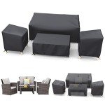 Waterproof 4-Piece Patio Furniture Cover Set