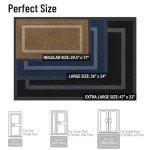 OLANLY Waterproof All-Season Door Mat - Black