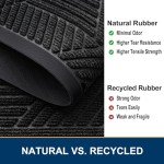 Heavy Duty Rubber Outdoor Door Mat - Black