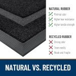 OLANLY Waterproof All-Season Door Mat - Black