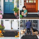 Heavy Duty Rubber Outdoor Door Mat - Black