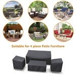 Waterproof 4-Piece Patio Furniture Cover Set