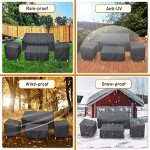 Waterproof 4-Piece Patio Furniture Cover Set
