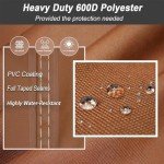 Water-Resistant Outdoor Cushion Storage Bag 50x15x25