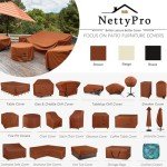 Water-Resistant Outdoor Cushion Storage Bag 50x15x25