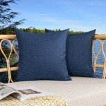 Set of 2 Waterproof Checkered Outdoor Pillow Covers