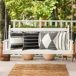 4 Waterproof Outdoor Throw Pillow Covers - Black