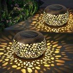 2 Pack Waterproof Solar Lanterns for Outdoor Decor